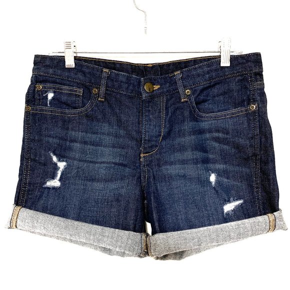 GAP Pants - GAP Jean Shorts Dark Wash 4" Cuffed Size 6